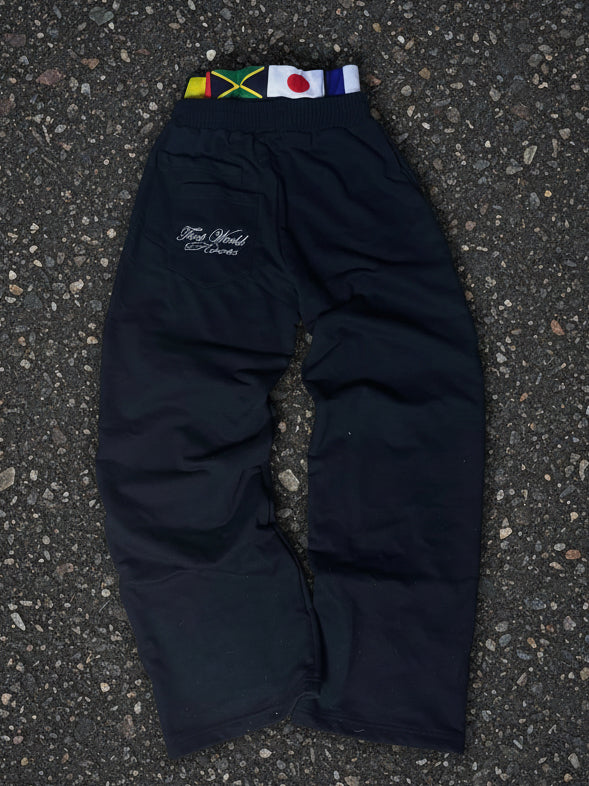 "FirstWrld Roots" Double-waisted Sweats
